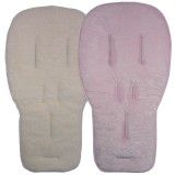 Seat Liner to fit Bugaboo Pushchairs Pink / Lambs Fleece